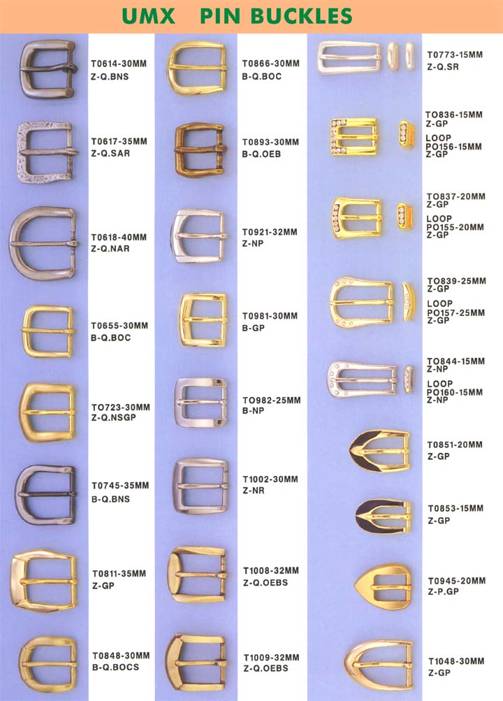 large picture of Pin buckles for belts, leather goods, apparel, footwear, bags,industrial and
military applications - T0614-10.