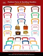 Catalogue: Handbag Hardware: Cigar Box Purse Handle AP-064: Stylish Color Plastic Handles