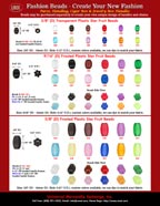 Glass Bead Catalogue: Custom Beads, Custom Color Star Fruit Beads