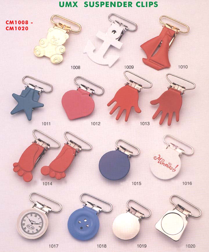 large picture of series 2-10: Suspender clips, clips, buckle clips, belt clips, apparel clips, footware clips,
leather goods clips