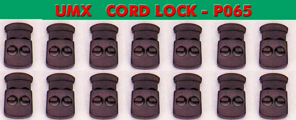 Cord Lock: Thin Thickness Square Shape - Two-Hole Cord Lock - P065