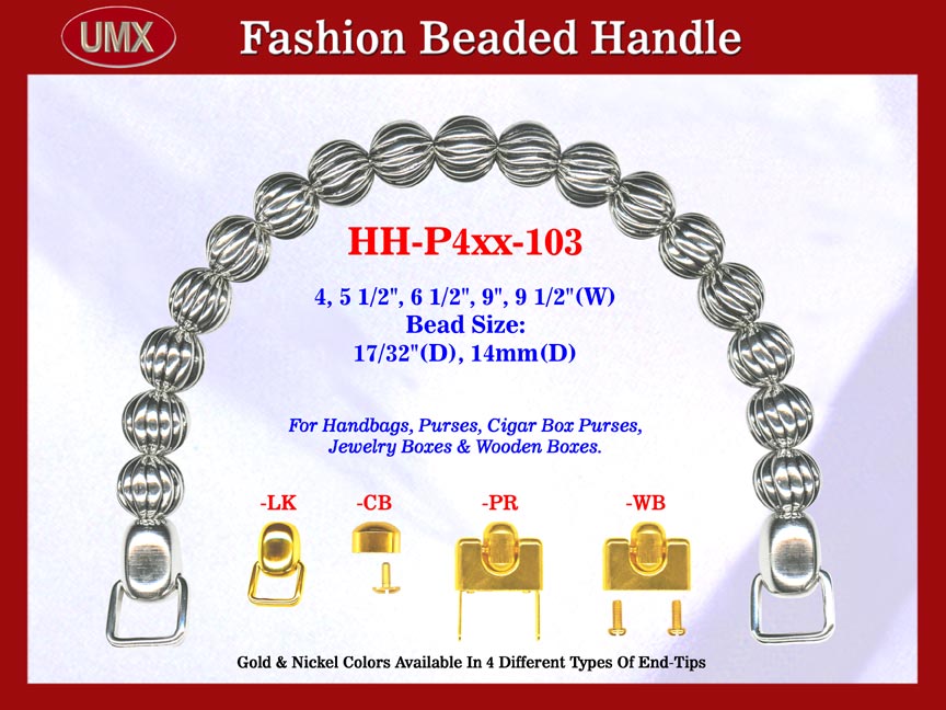 Beaded Purse Handles HH-P4xx-103 For Fabric Purses