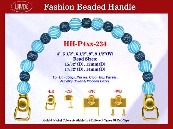 Beaded Handbag Handle: HH-P4xx-234 Purse Hardware For Designer Purses
