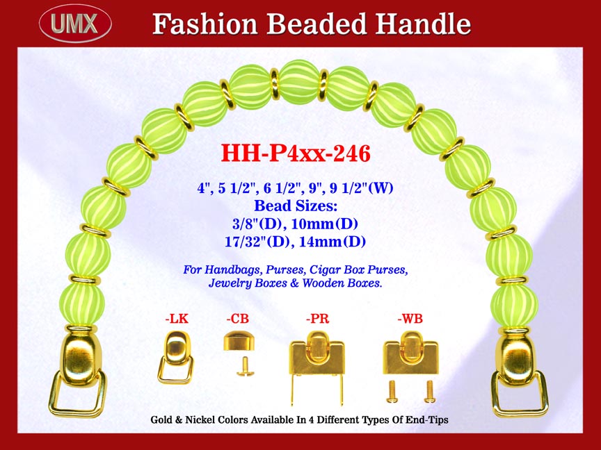 Beaded Handbag Handle: HH-P4xx-246 Purse Hardware For Designer Purses