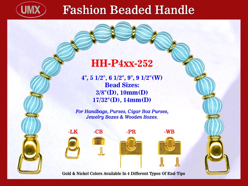 Beaded Handbag Handle: HH-P4xx-252 Purse Hardware For Designer Purses