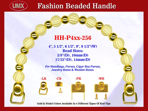 Beaded Handbag Handle: HH-P4xx-256 Purse Hardware For Designer Purses