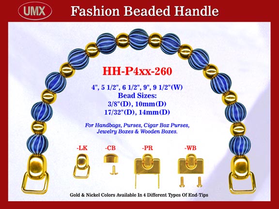 Beaded Handbag Handle: HH-P4xx-260 Purse Hardware For Designer Purses