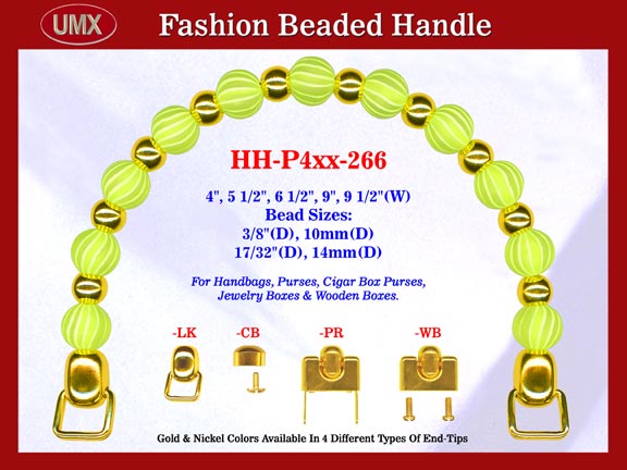 Beaded Handbag Handle: HH-P4xx-265 Purse Hardware For Designer Purses