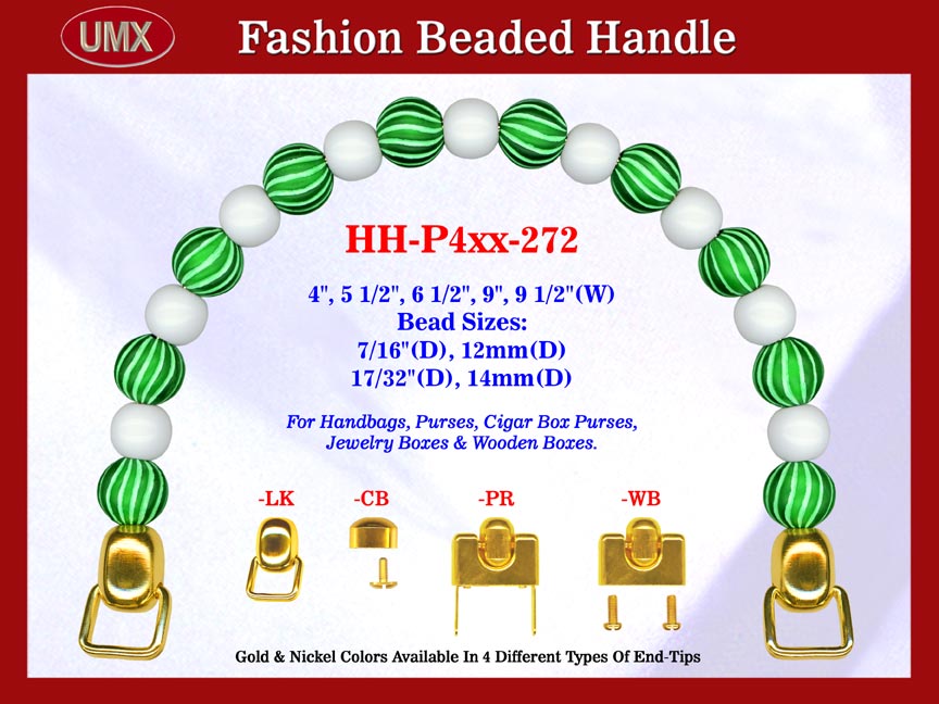 Beaded Handbag Handle: HH-P4xx-272 Purse Hardware For Designer Purses
