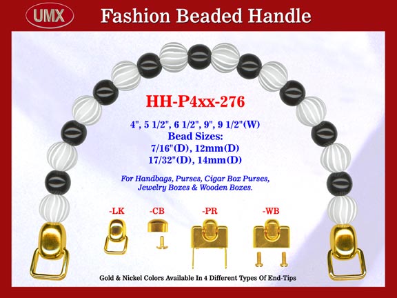 Beaded Handbag Handle: HH-P4xx-276 Purse Hardware For Designer Purses