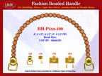 HH-Pxx-400 Beaded Handle With Carved Flower Bali Beads For Designer Handbag Making Hardware Supplies