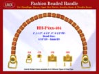 HH-Pxx-404 Beaded Handle with Flower Drum Cylinder Bone Beads For Designer Handbag Making