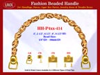 HH-Pxx-414 Beaded Handle with Hieroglyphics Twisted Cone Bali Bone Beads For Designer Handbag Making