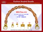 HH-Pxx-415 Beaded Handle with Faceted Nugget Tube Bali Bone Beads For Designer Handbag Making