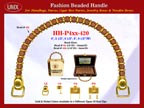 HH-Pxx-420 Beaded Handle With Metal Spacer Beads and Round Bone Beads For Wholesale Handbag Making Supplies