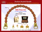 HH-Pxx-423 Beaded Handle with Bicone Behive Beads and Round Spacer Beads For Wholesale Handbag Making Supplies
