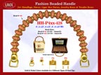 HH-Pxx-428 Beaded Handle with Saucer Bali Beads and Round Metal Spacer Beads For Wholesale Handbag Making Supplies
