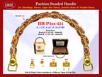 Wholesale Handbags Handles HH-Pxx-434 With Bali Bead Patterns and Round Metal Beads