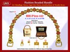 Wholesale Handbags Handles HH-Pxx-442 With Bali Beads, Bone Color Bali Beads, Art Crafted Bali Beads