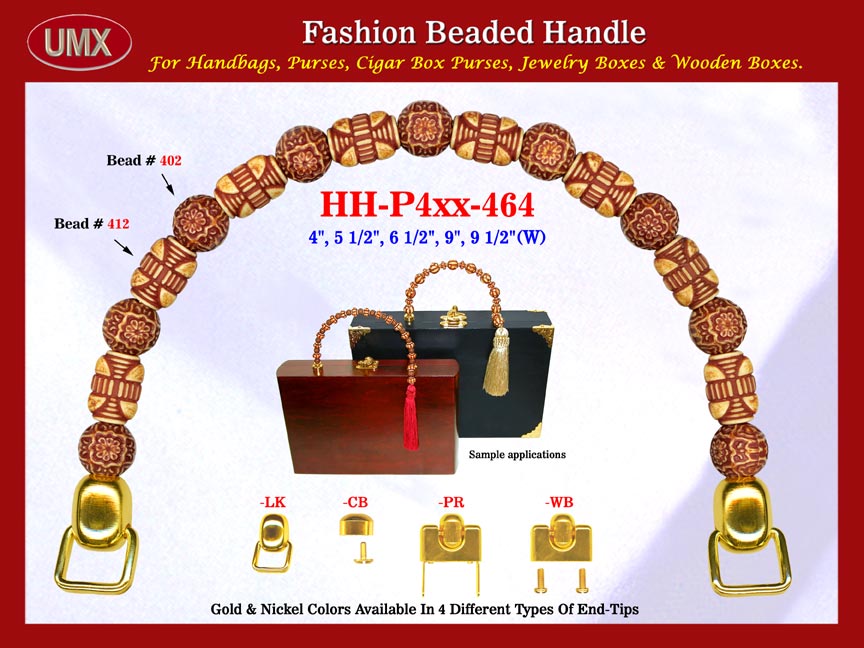The wholesale custom jewelry boxes handles are fashioned from mixed wholesale holy beads and wholesale sphere beads.