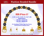 HH-P4xx-27 Stylish Wood Jewelry Box Beaded Purse Handle