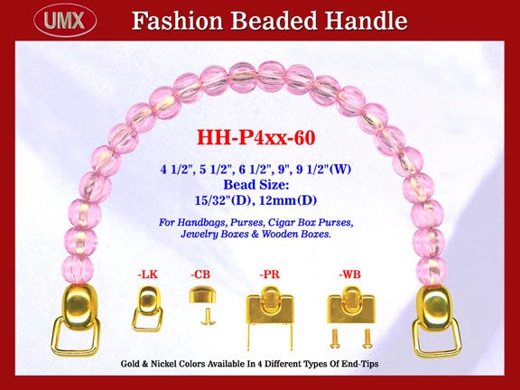 HH-P4xx-60 Stylish Beaded Handle For Wooden Jewelry Box, Cigar Box Purse,
Cigarbox, Handbag and Purse