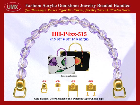 We are supplier of womens custom handbag making hardware accessory. Our wholesale womens custom handbag handles are fashioned from Agate gemstone beads - acrylic gemstone beads.