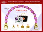 Amethyst Gemstone Beads, Acrylic Amethyst Beads For Women's Fabric Handbag Handle: HH-Pxx-523