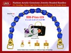 Topaz Gemstone Beads, Acrylic Topaz Beads For Women's Sports Handbag Handle: HH-Pxx-528