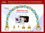 Aquamarine Jewelry Beads, Acrylic Aquamarine Beads For Women's Cute Handbag Handle: HH-Pxx-543