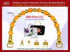 Tangerine Jewelry Beads, Acrylic Tangerine Beads For Women's Brand Name Handbag Handle: HH-Pxx-547