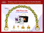Tourmaline Jewelry Beads, Acrylic Tourmaline Beads For Women's Novelty Handbag Handle: HH-Pxx-549