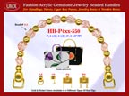 Agate Jewelry Beads, Acrylic Agate Beads For Women's Expensive Handbag Handle: HH-Pxx-550