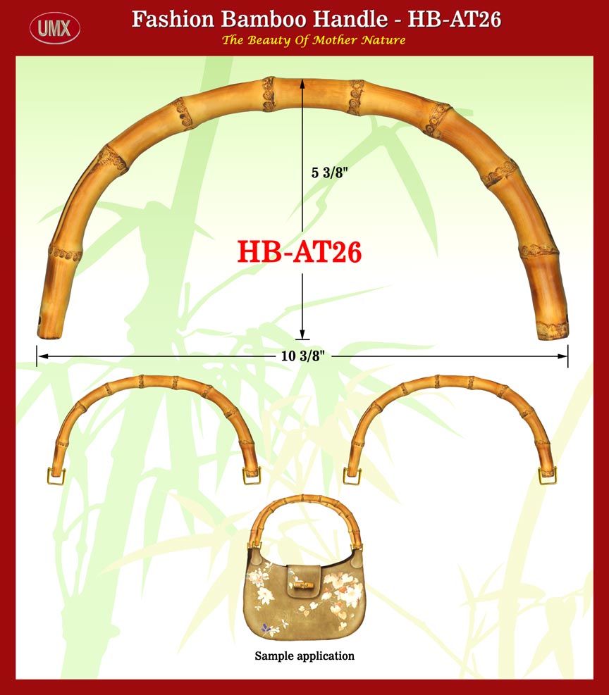 Bamboo Shoulder Strap Handle for handbag, purse, backpack