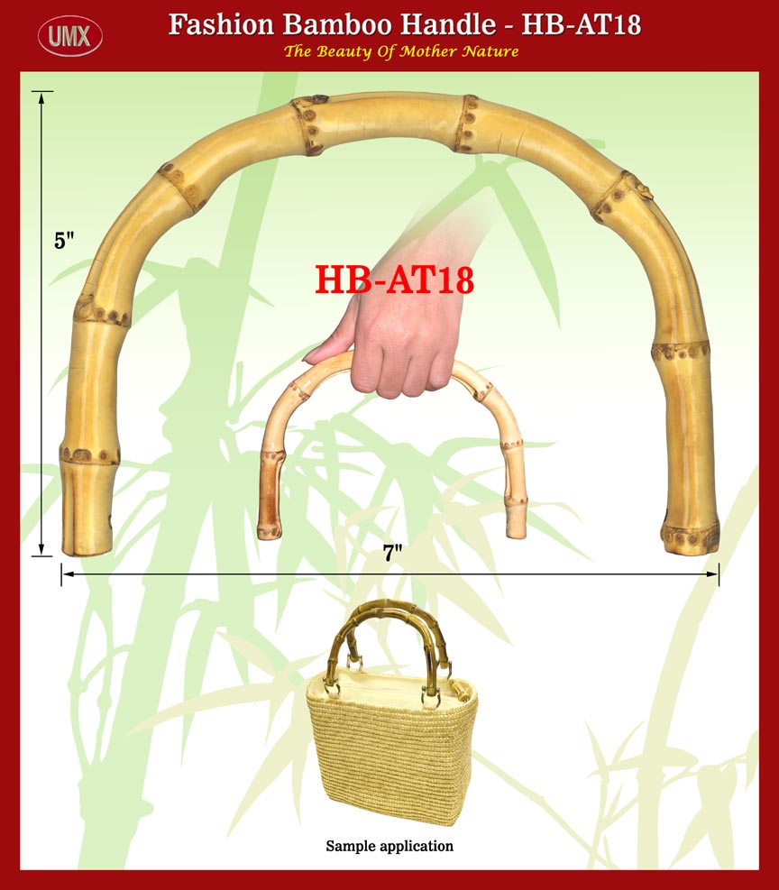 Stylish fashion handbag, purse, wallet, backpack, briefcase handle: 7"
bamboo root handle HB-AT18-NATURE for HANDBAGS, PURSES, BRIEFCASES, BACKPACKS, WALLET