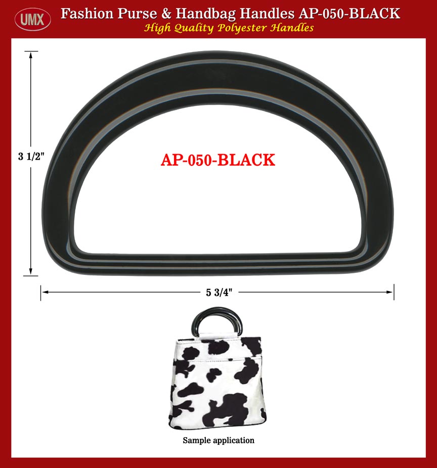 Handbag Handle AP-050: Stylish Black Color plastic handle