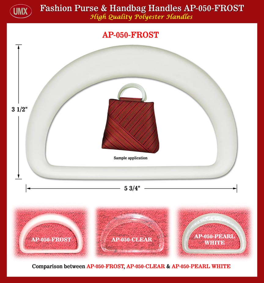 Handbag Handle AP-050: Stylish Frost Color Plastic Purse handles