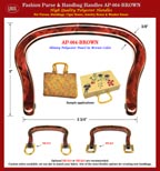 Cigar Box Purse Handle AP-064-Brown: Stylish Brown Color Plastic Handbag Handles