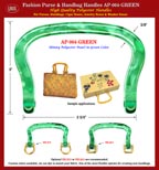 Cigar Purse Handle AP-064-Green: Stylish Green Color Plastic Handbag Handles