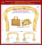 Box Purse Handle AP-064-Light Yellow: Stylish Light Yellow Color Plastic Handbag Cigar Purse Handles