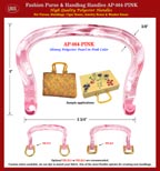Box Purse Handle AP-064-Pink: Stylish Pink Color Plastic Cigar Box Handbag Handles