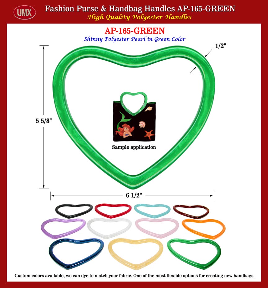 Designer Purse Handle AP-165-Green: Stylish Green Color Designer handbag Handles