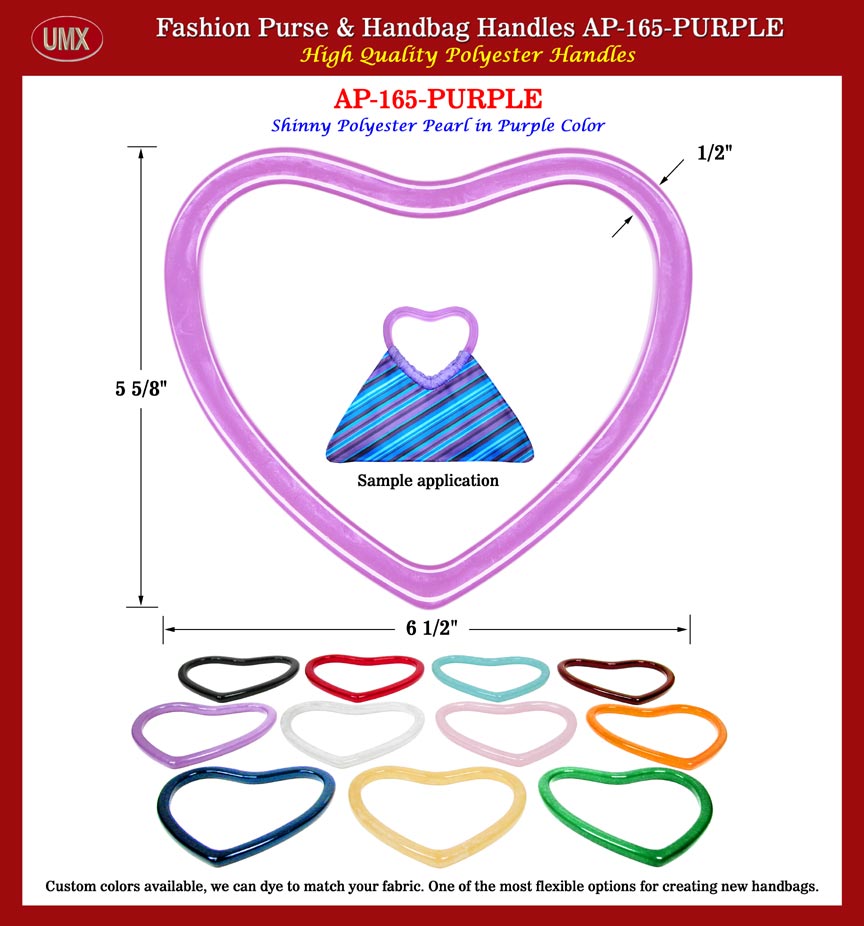 Designer Purse Handle AP-165-Purple: Stylish Purple Color Designer handbag Handles
