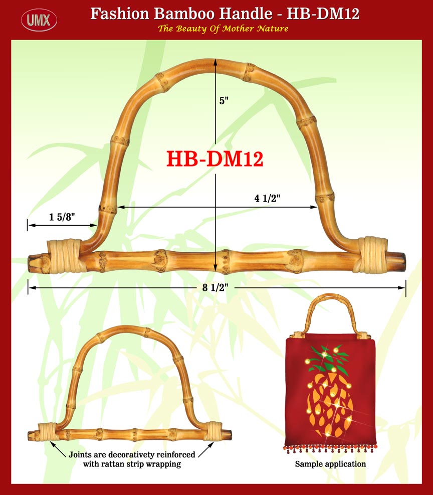 Stylish purse, handbag bamboo handle HB-DM12