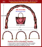 HB-AT15-PBG Fashion Purse and Handbag Handles- Bamboo Style