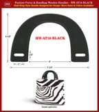 Fashion Purses and Handbags Wooden Handles - HW-AT19-BLACK