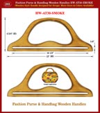 Wood Fashion Purse and Handbag Handle - Hand made Half-Ring Wooden