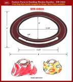 Fashion Purse and Handbag Wooden Handle - Hand made Oval-Ring Wood Handles