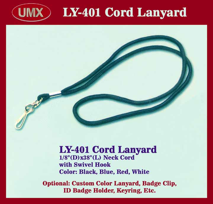 Cord Lanyard, Cord Badge Lanyard, Cord Neck Lanyard for Nambe Badge