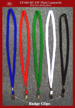 Low-Cost and High-Quality Plain Lanyards - with Badge Clips